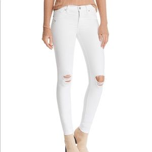 Hudson Ripped White Skinny Jeans Size 29